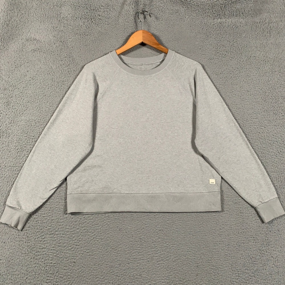 Vuori Halo Essential Crew Sweatshirt Women's Large L Grey Performance Pullover